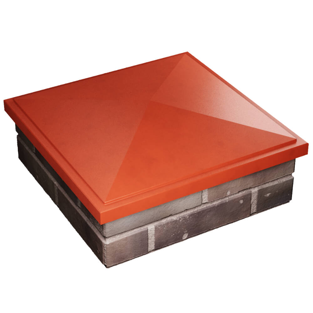 Колпак Zking БонаМоно Красный на столб 2х2 кирпича (515х515, 530х530мм) в Севастополе фото