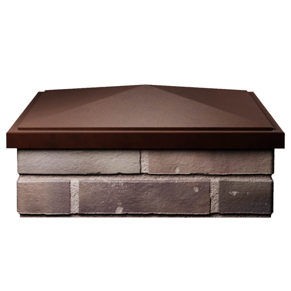 Колпак Zking БонаМоно Коричневый на столб 2х2 кирпича (515х515, 530х530мм) Севастополь фото