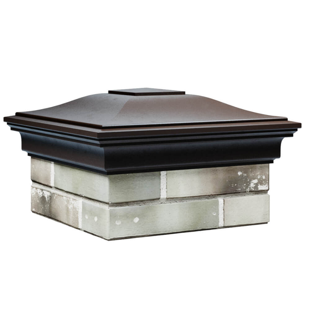 Колпак Zking Монблан Коричневый на столб 1.5х1.5 кирпича (385х385мм) в Севастополе фото