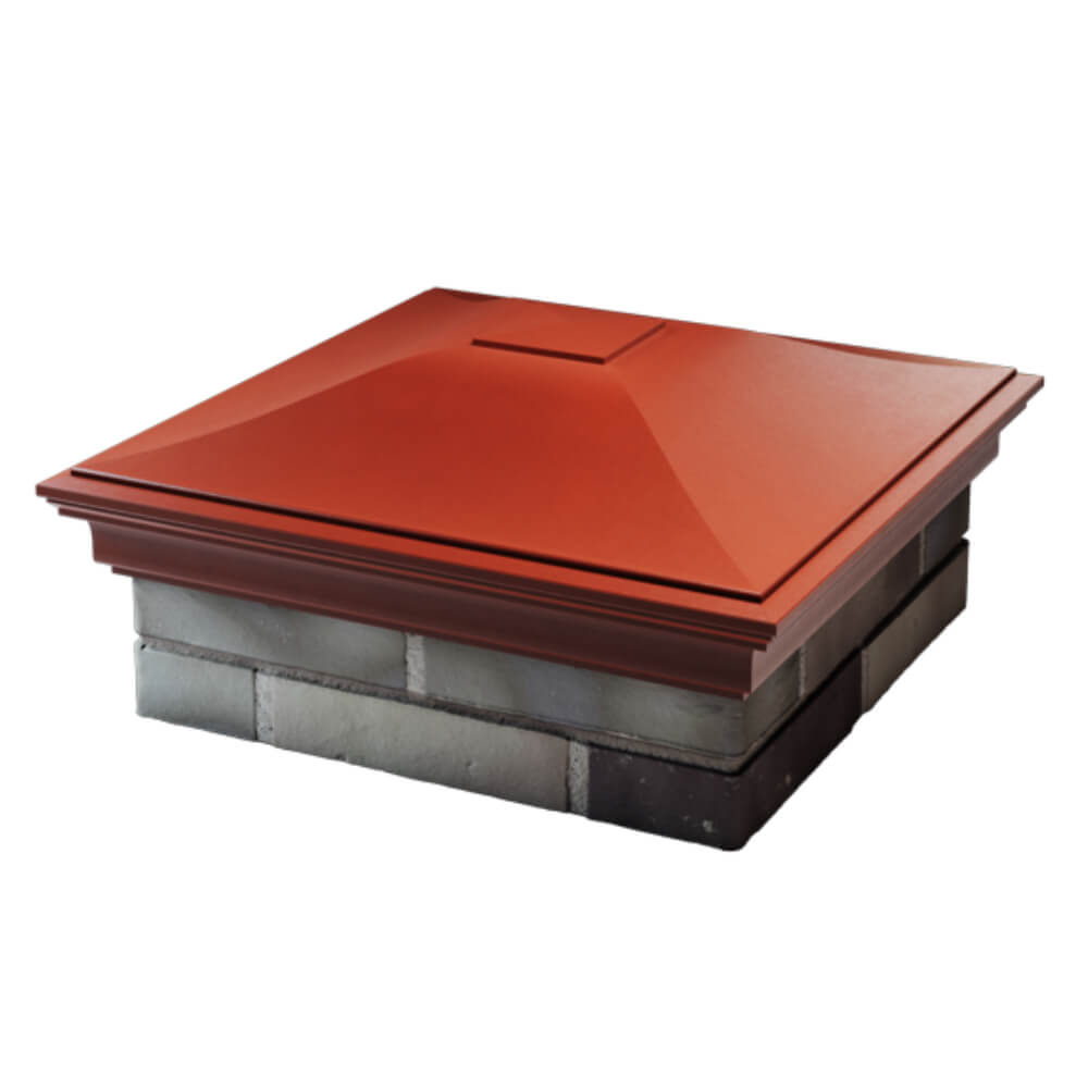 Колпак Zking Монблан Красный на столб 2х2 кирпича (515х515мм) в Севастополе фото