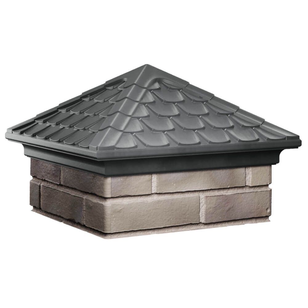 Колпак Zking Эльбрус Серый на столб 1.5х1.5 кирпича (385х385мм) в Севастополе фото