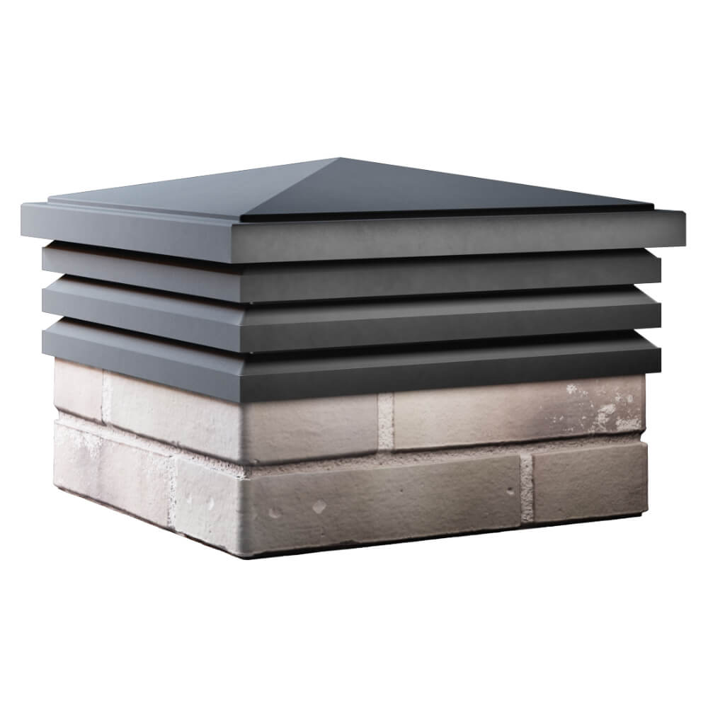 Колпак Zking Бона ХайТек Серый на столб 1.5х1.5 кирпича (385х385мм) в Севастополе фото