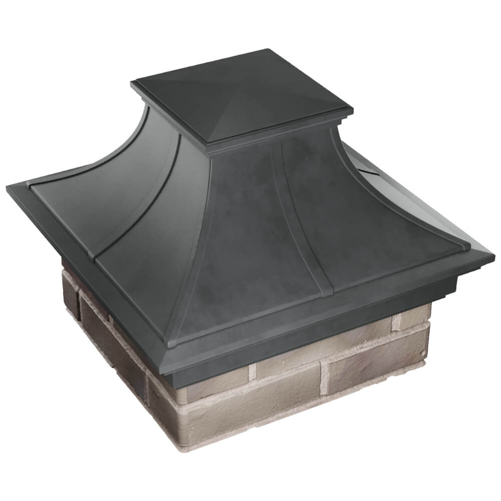 Колпак Zking Монблан Премиум Серый на столб 1.5х1.5 кирпича (385х385мм) в Севастополе фото