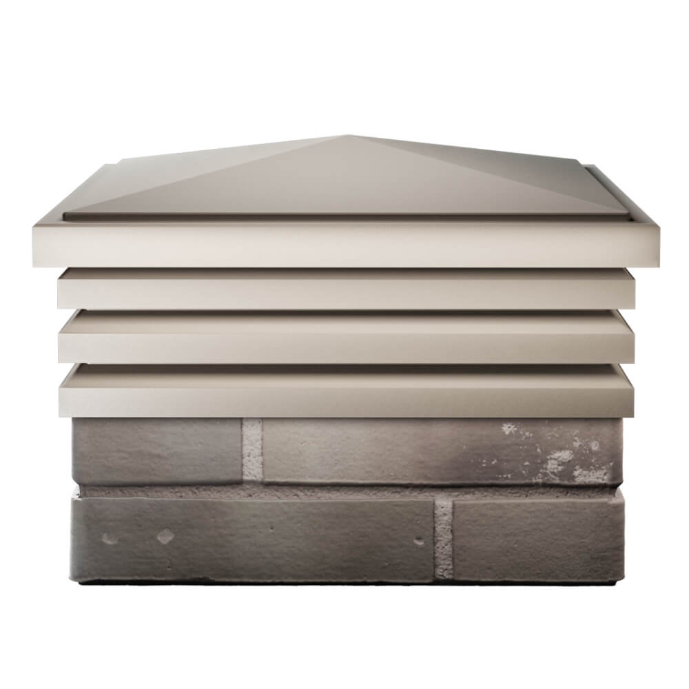 Колпак Zking Бона ХайТек Бежевый на столб 1.5х1.5 кирпича (385х385мм) Севастополь фото