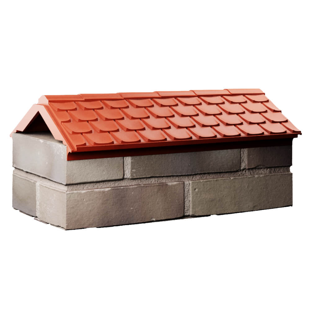 Парапет Zking Эльбрус Красный с посадкой на 1 кирпич (255мм) Севастополь фото