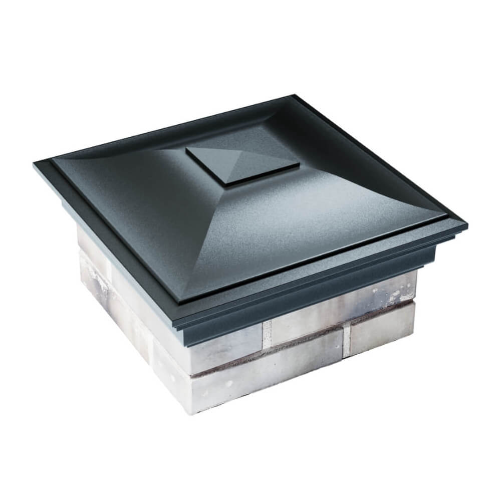 Колпак Zking Монблан Черный на столб 1.5х1.5 еврокирпича 0.7НФ (355х355мм) в Севастополе фото