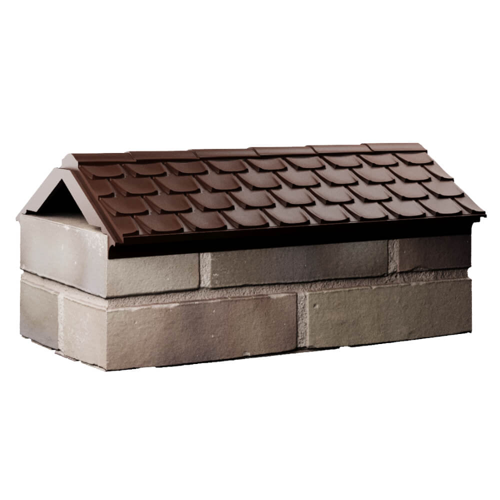 Парапет Zking Эльбрус Коричневый с посадкой на 1 кирпич (255мм) Севастополь фото
