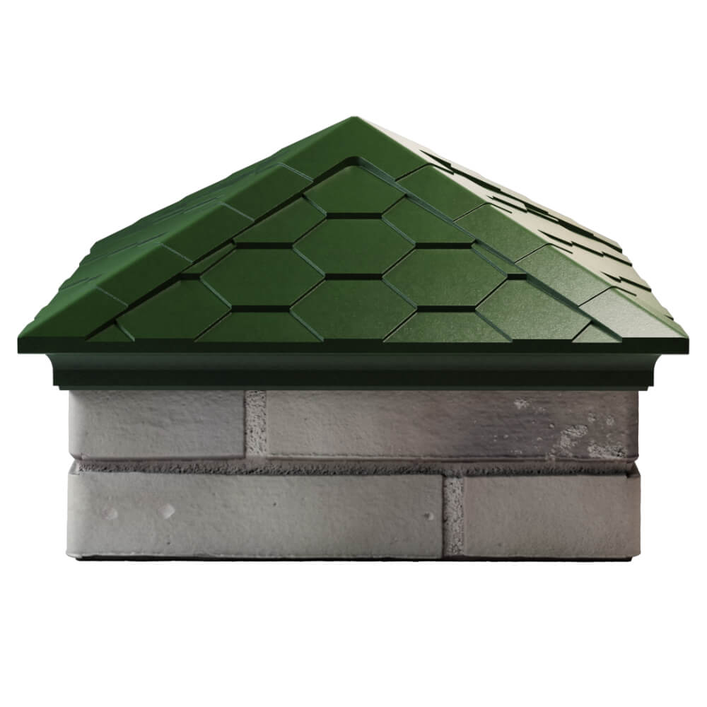 Колпак Zking Эверест Зеленый на столб 1.5х1.5 кирпича (390х390мм) Севастополь фото